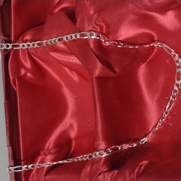 .925 24" Figaro Sterling Silver Chain ⛓️NWT - Picture 7 of 8